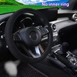 3 Car Massage Mesh Cloth Steering Wheel Cover Handbrake & Handle Cover Set Breathable lifestyle view