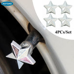 Pentagram Tire Valve Stem Caps 4-Pack | Universal Dust Covers for Schrader Valves