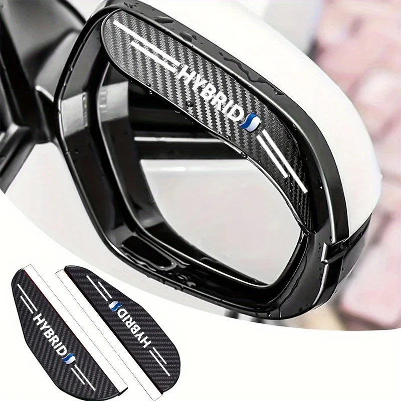 2 pieces for "HYBRID" car rearview mirror raincoat - water blocking sun visor, suitable for Toyota Pulis