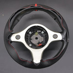 Black Faux Leather Car Steering Wheel Cover for Alfa Romeo 159 2005-2012 Brera Spider Sp detail view