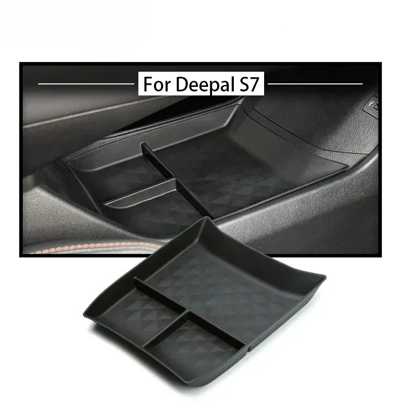 Black Car Center Console Storage Box for Changan Deepal S07 S7 2023 2024 2025 Interior Storage Box Auto Accessories