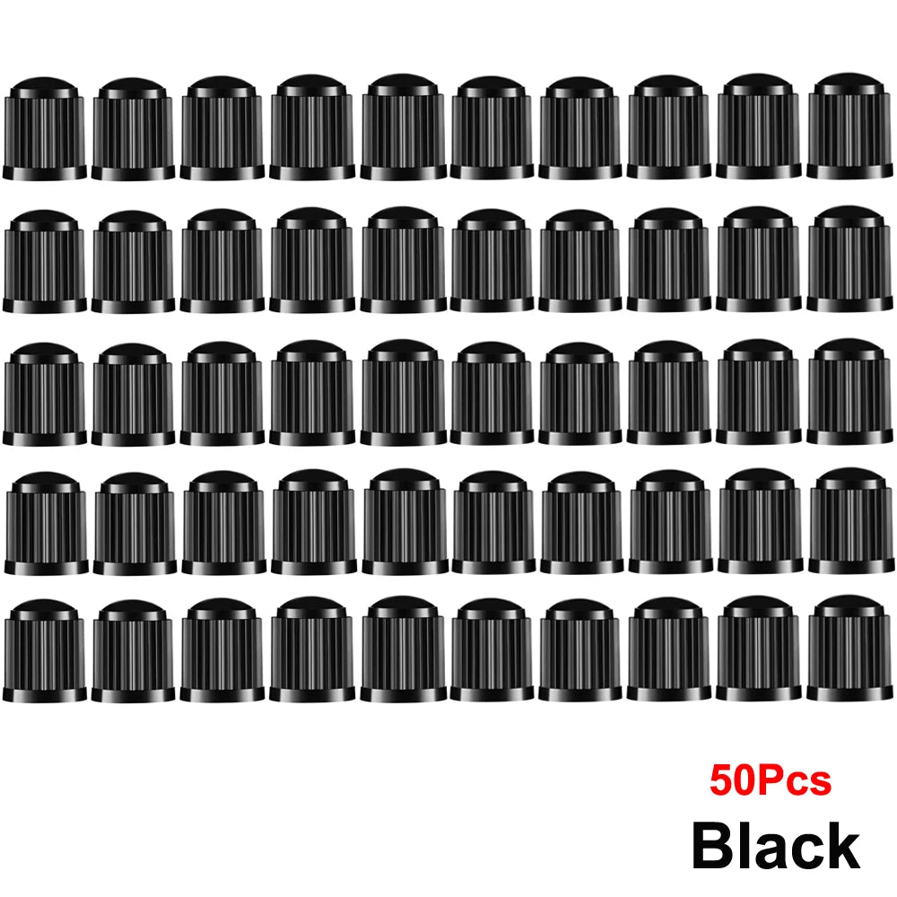 AUTCOAT Tire Stem Valve Caps | Universal Plastic Valve Covers for Cars, Trucks, Bikes detail view