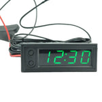 12V 3in1 Vehicle Car Kit Thermometer with Voltmeter and Clock | LED Digital Display alternate view