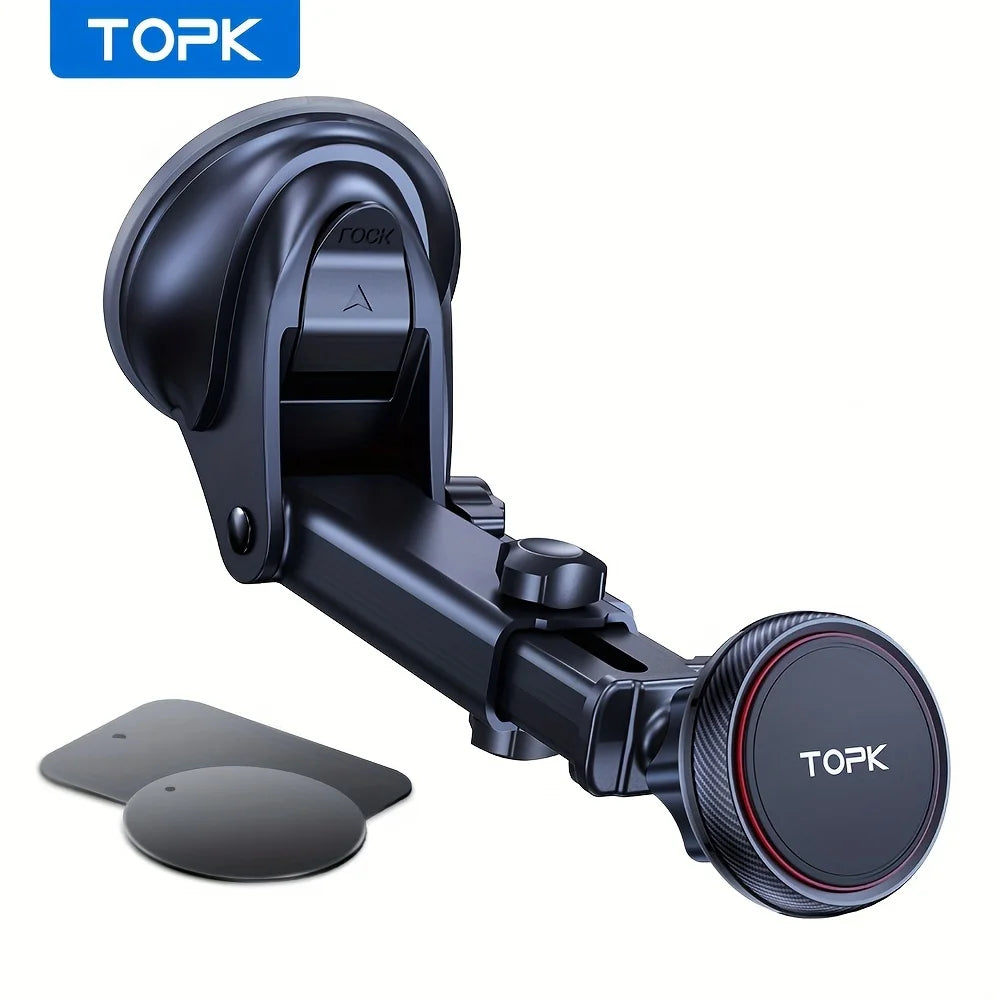 TOPK Magnetic Car Phone Mount | Strong N52 Magnet Dashboard Windshield Car Phone Hold alternate view
