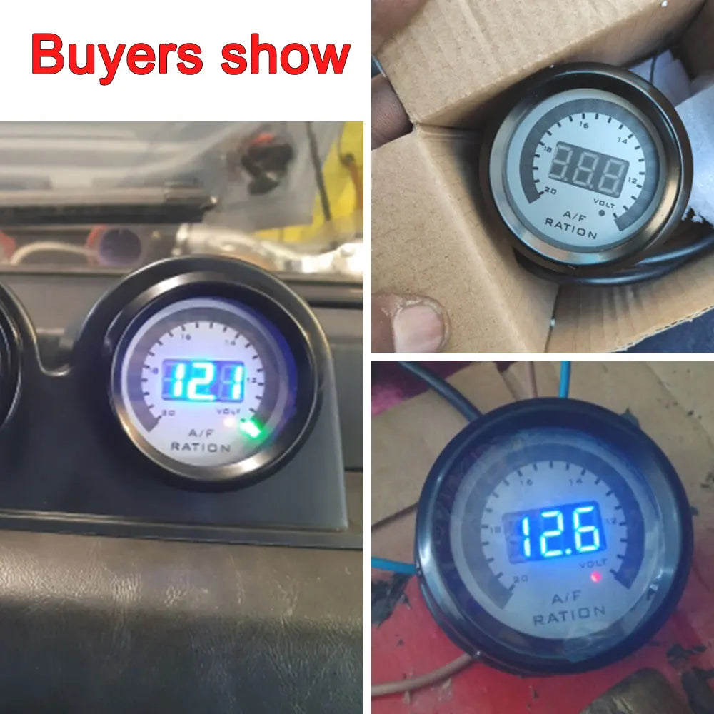 20LED Digital Auto AFR Car Instrument Racing Monitor Air Fuel Ratio Gauge Voltmeter additional angle