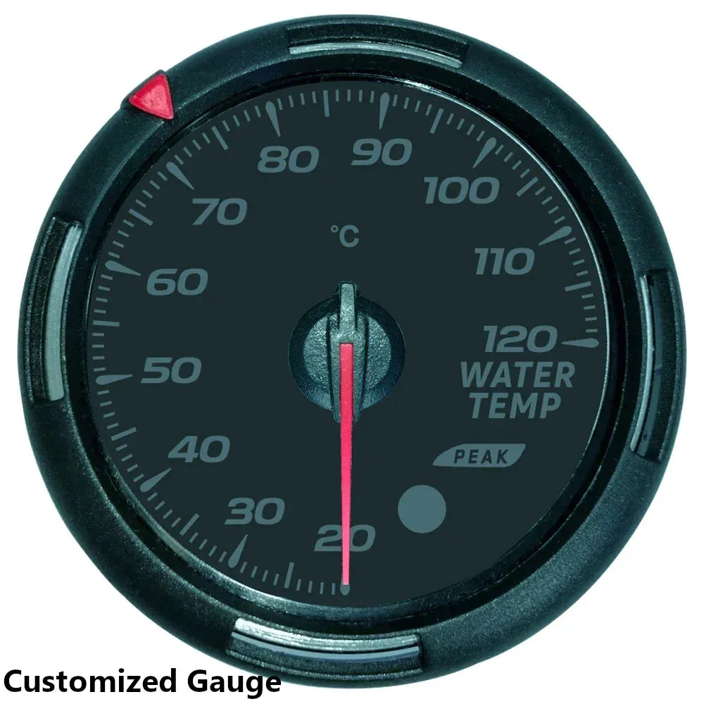 Customized 60mm Turbo Boost Pressure Gauge with 64-Color Backlight | Car Gauge Set close-up view