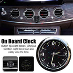 Black Car Clock Analog Alarm Clock Round Display Car RV Truck Interior Dash Mount electronic Quartz Clocks Car Gadgets