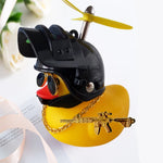 Motor Accessories Yellow Duck with Helmet for Bike Without Lights Auto Car Accessories D detail view