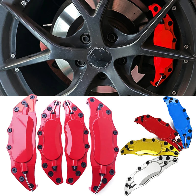 4Pcs Metal Car Wheel Caliper Covers Brake Caliper Anti Dust Protective Disc Shell for Audi Bmw Merce