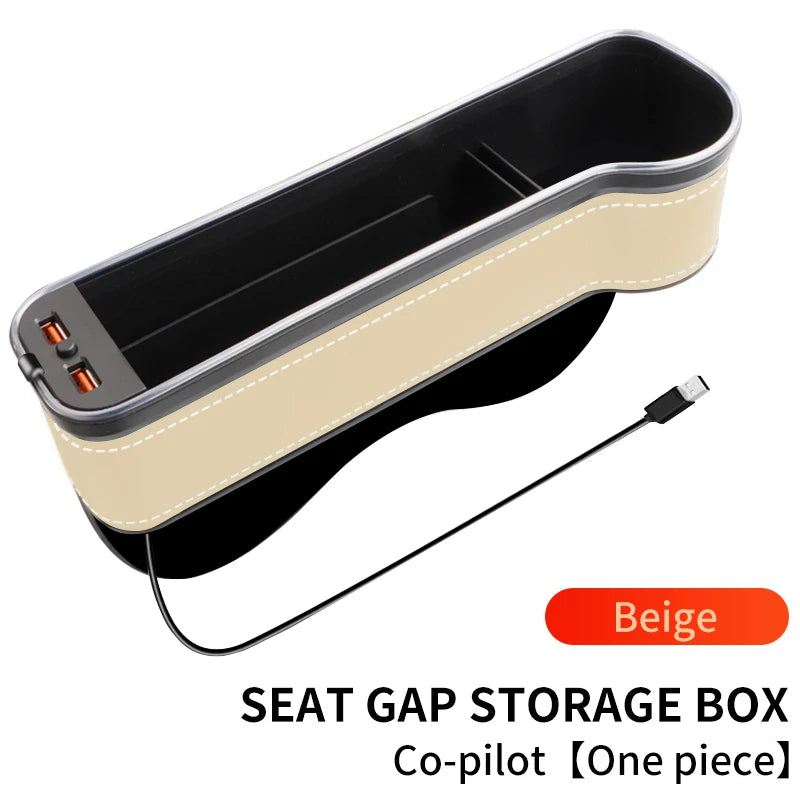 Car Seat Gap Filler Cup Holder with LED and USB Charger