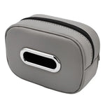 Nappa Leather Car Tissue Box Holder Sun Visor Backseat Center Console Napkin Storage Cas detail view