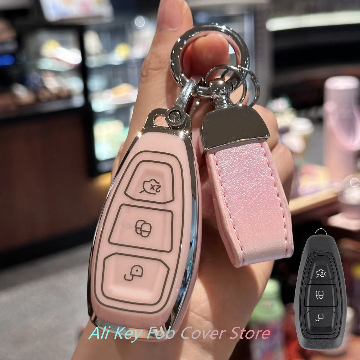 Car Key Case Cover Keychain For Ford Fiesta IV Focus III Galaxy Fusion Mondeo IV B-Max C-Max II S-Ma