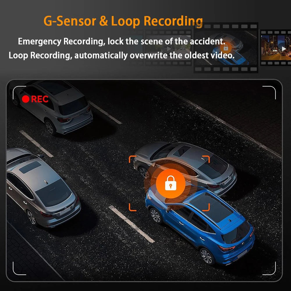 4-Channel 360° Dash Cam | 1080P, Night Vision, G-Sensor, Parking Monitor lifestyle view