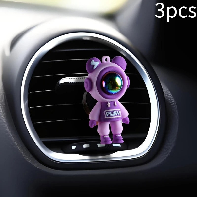 Car Air Outlet Perfume Clip | Cartoon Astronaut Car Freshener and Decoration alternate view