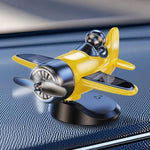 Cool Solar Powered Rotating Airplane Silent 360° Auto Spin Car Dashboard Ornament Multifunctional Car Interior Decoration Gifts