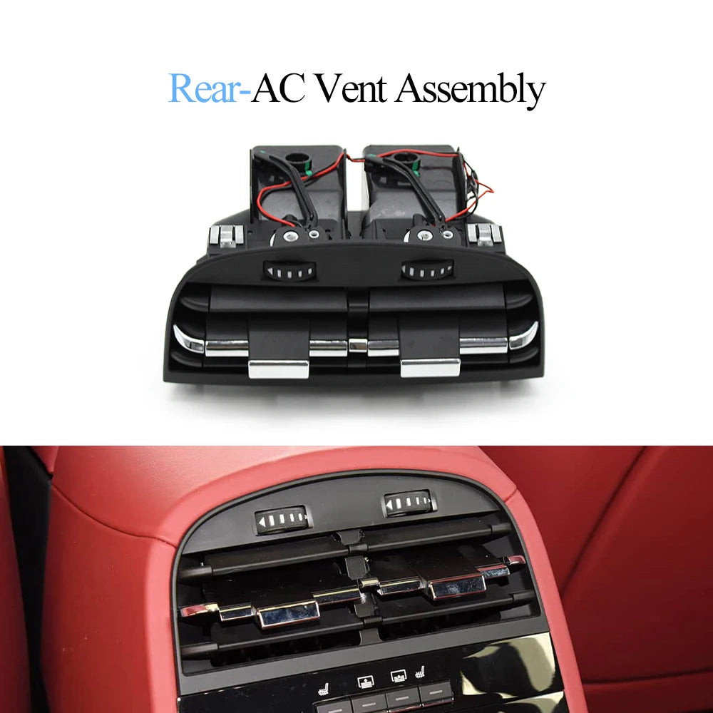 M156 Car Rear AC Vent Assembly Grille Outlet Cover Panel Slider Clip Repair Kit For Maserati Quattroporte 2013-2020 670011357