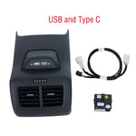 Car Rear A/C Air Conditioner Outlet Clip Tab Pick Air Conditioning Vents Frame Armrest Type C USB For VW Golf 7 MK7 2013-2019