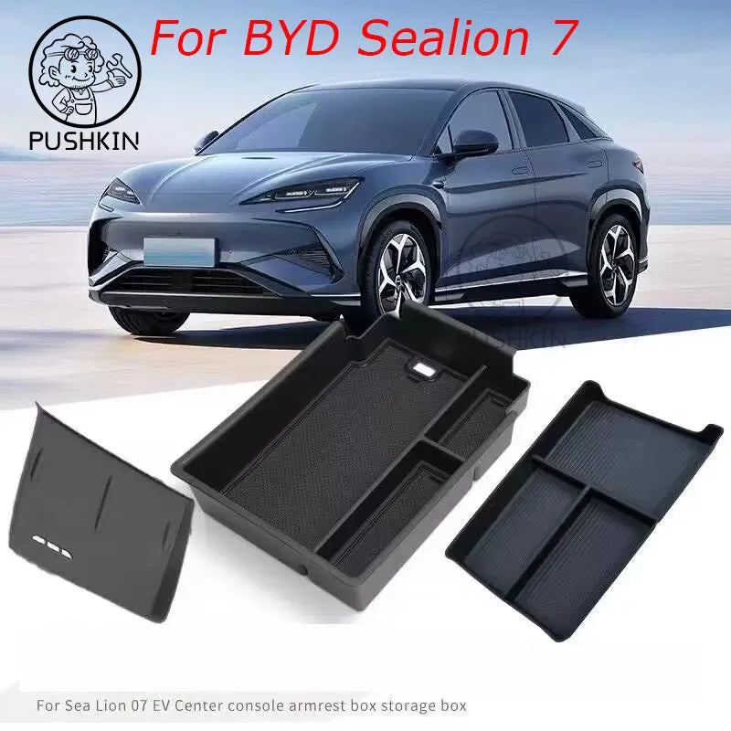 BYD Sealion 7 2024 2025 Center Console Organizer | Cup Holder & Rear Screen Storage Box