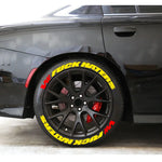 FUXK HATERS Tire Lettering Sticker 1.06 Inch Font Universal Personlized Car Tyre Deco lifestyle view