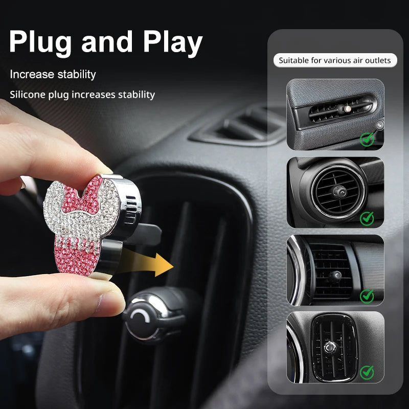 Diamond Car Air Outlet Aromatherapy Clip for Mini Cooper Air Vent Freshener Clip Scent Aroma Auto Interior Accessories