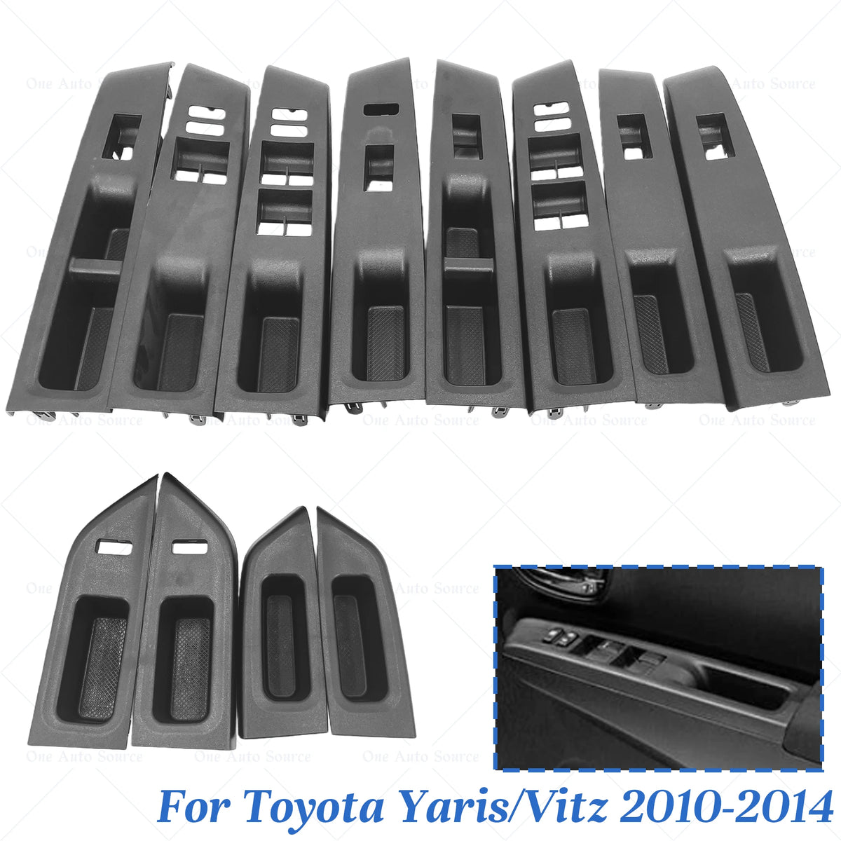 Car Window Switch Control Panel Lift Button Cover Trim Front Rear Armrest Upper Frame Repair For Toy