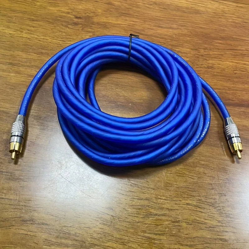 RCA Digital Coaxial Audio Cable | 1RCA Male to 1RCA Male Nylon Braided Subwoofer Ca additional angle