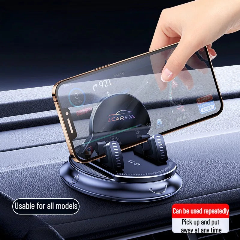 360 Degree Rotating Car Mobile Holder Sticky Suction Cup Phone Stand for Dashboard additional angle