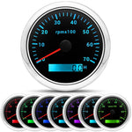 85MM Digital Tachometer 3000-8000 RPM | 7-Color Backlight LCD for Boat Car Marine RV close-up view