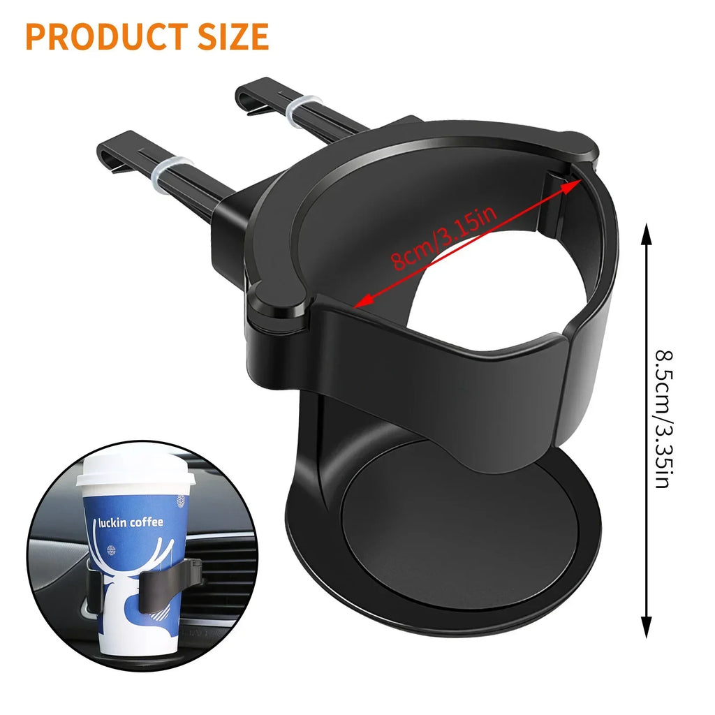 Universal Car Cup Holder with Air Vent Outlet Mount | Holds Coffee, Water Bottles, Ca lifestyle view