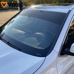 Black Glossy Matte Mesh Car Sun Visor Strip Waterproof Front Windshield Sunshade Bann alternate view