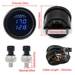 LED Triple Display Air Pressure Gauge | Digital Air Suspension Gauge 0-220PSI with 1/8NP detail view