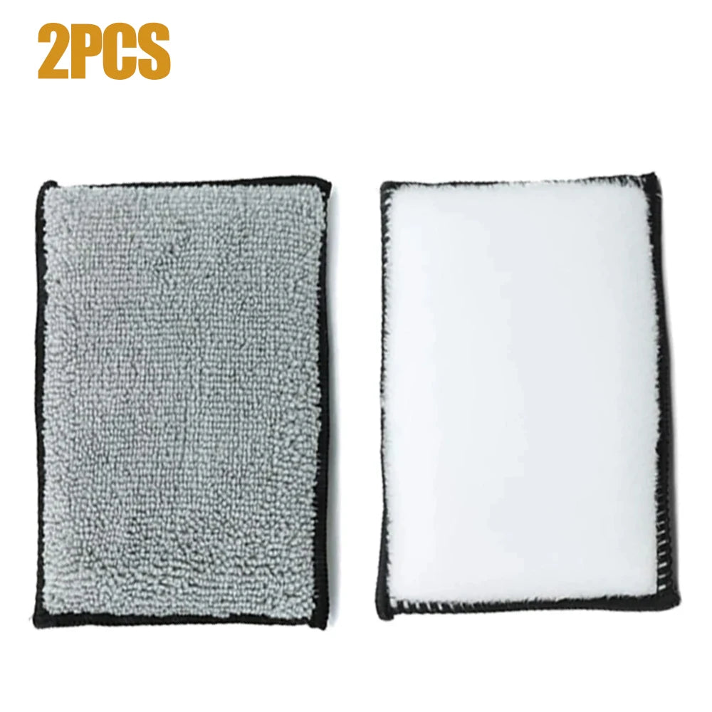 Double Side Car Interior Scrubbing Sponge for Leather Interior Car Wash Pad No Scratch Car Microfiber Scrubbing Sponge