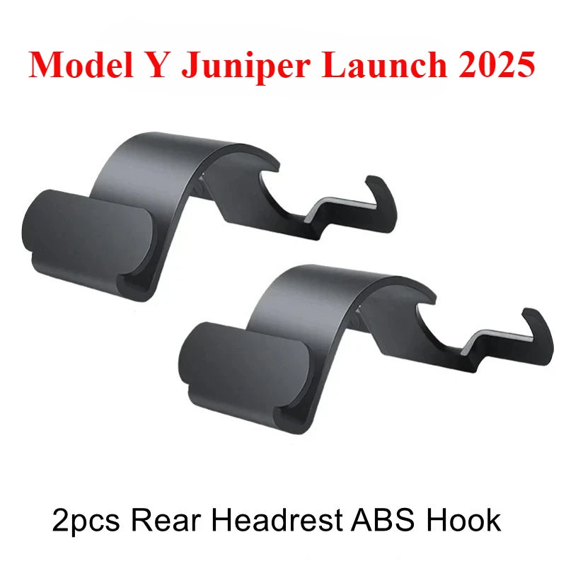 For Tesla Model Y Juniper Launch 2025 Rear Headrest Hook Trunk Organizer Umbrella Bag Hanger Seat Storage Travel Accessories