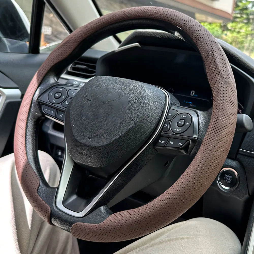 Steering Wheel Cover 36-38cm Universal Non-Slip Leather lifestyle view