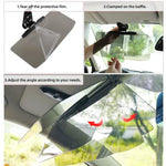 A Car Mounted Anti Glare Mirror, Anti UV Strong Light Vehicle Sunshade close-up view