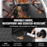 SucceBuy Back Seat Extender Dog Car Seat Cover for Back Seat Bed with Mesh Window and lifestyle view