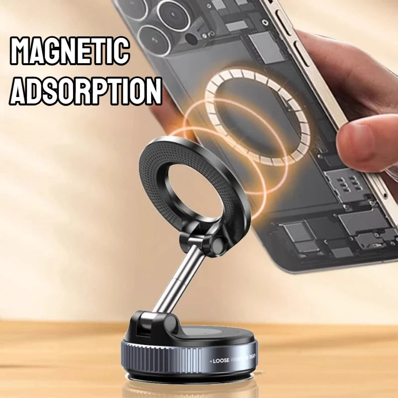 ABS Foldable Magnetic Car Phone Holder N52 Magnet 360° Rotatable detail view