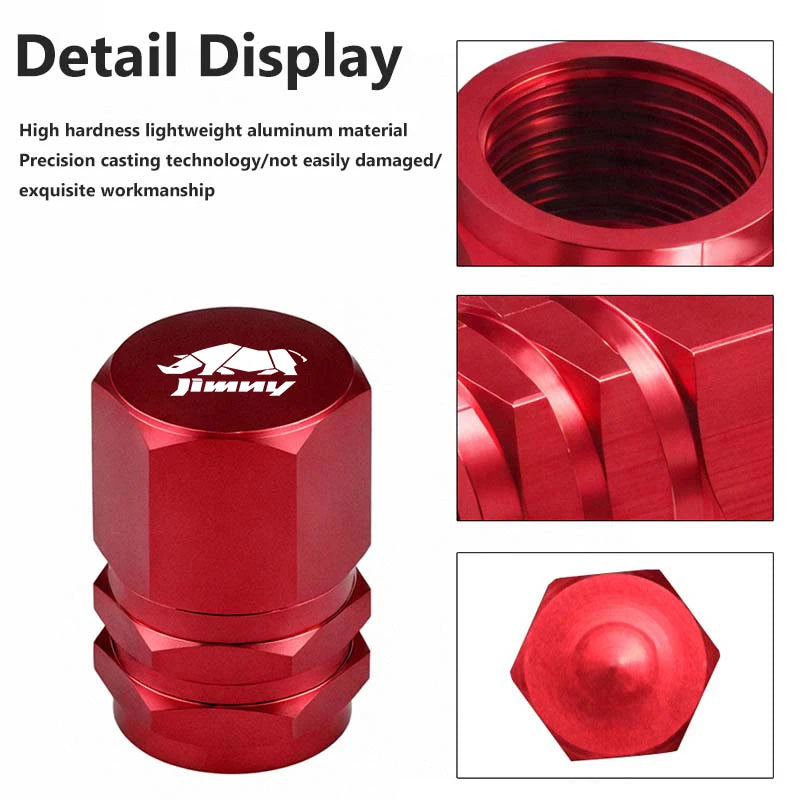 Colored Aluminum Alloy Valve Caps for Suzuki Models | Tire Valve Stem Air Dust Covers detail view