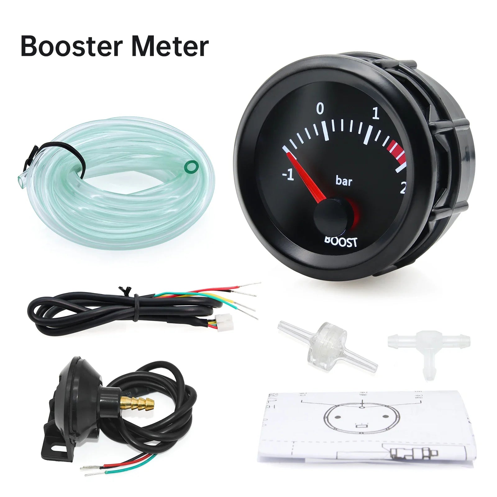 12V Car Gauge 52mm Water Temp Oil Temp Voltmeter Oil Press BAR PSI Vacuum Boost Gauge alternate view