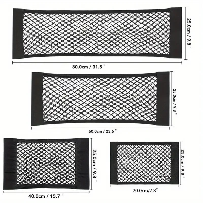 Universal Car Trunk Storage Net – Double Mesh Organizer Bag with Anti-Slip & Fire Ext alternate view