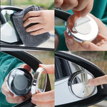 A Pair of 360-Degree Adjustable Wide-Angle Blind Spot Mirrors, Reversing Mirrors, and Re detail view