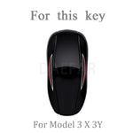 TPU Leather Shell Fob for Tesla Model 3 Y Model S Protector Car Remote Key Cover Case alternate view
