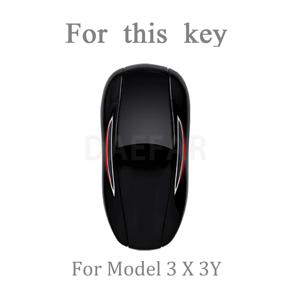 TPU Leather Shell Fob for Tesla Model 3 Y Model S Protector Car Remote Key Cover Case alternate view