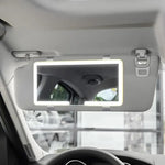 Car Interior Mirrors Sun Visor Plate LED HD Makeup Mirror for Girls Women Rechargeable F detail view