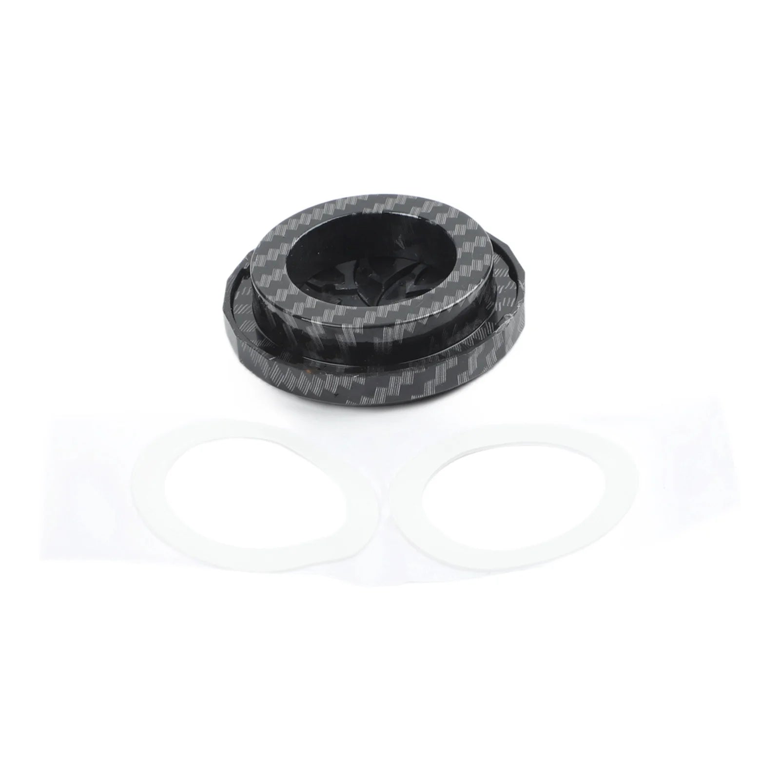 Rotary Engine Start Stop Button Cover With Carbon Fiber Style And Protective Ring For Car Ignition Switch Damage Prevention