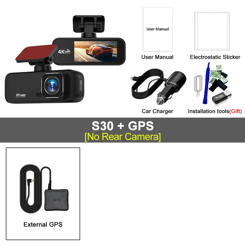 4K Dash Cam WiFi GPS Car DVR | 2160P Drive Recorder lifestyle view