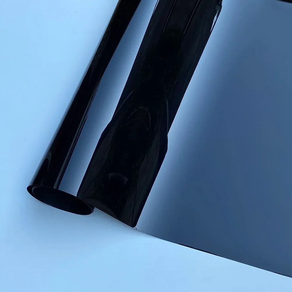 Aomior PET Glossy Black Vinyl Car Wrap | High Gloss Chrome Out Film for Vehicle Roof, alternate view