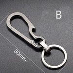 Titanium Buckles EDC Outdoor Tool Titanium Alloy Keychain Tiranium Buckle Key Ring additional angle
