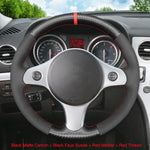 Black Faux Leather Car Steering Wheel Cover for Alfa Romeo 159 2005-2012 Brera Spid additional angle
