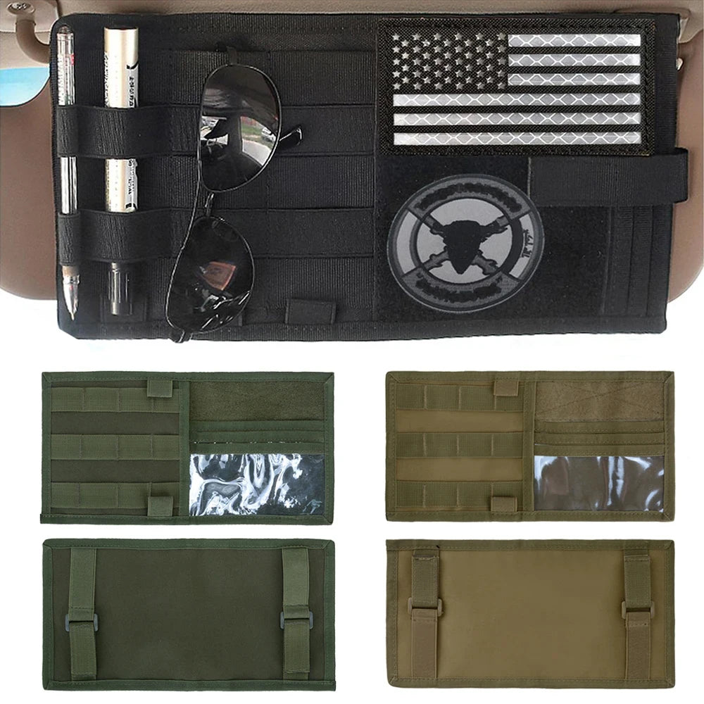 Car Sun Visor Organizer Storage Bag | Molle Compatible